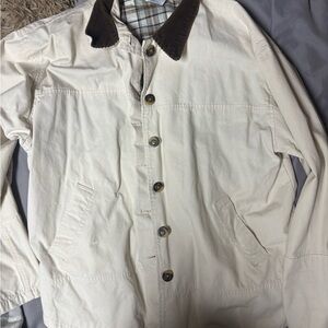 Cherokee Women’s Cream Jacket with Dark Brown Collar